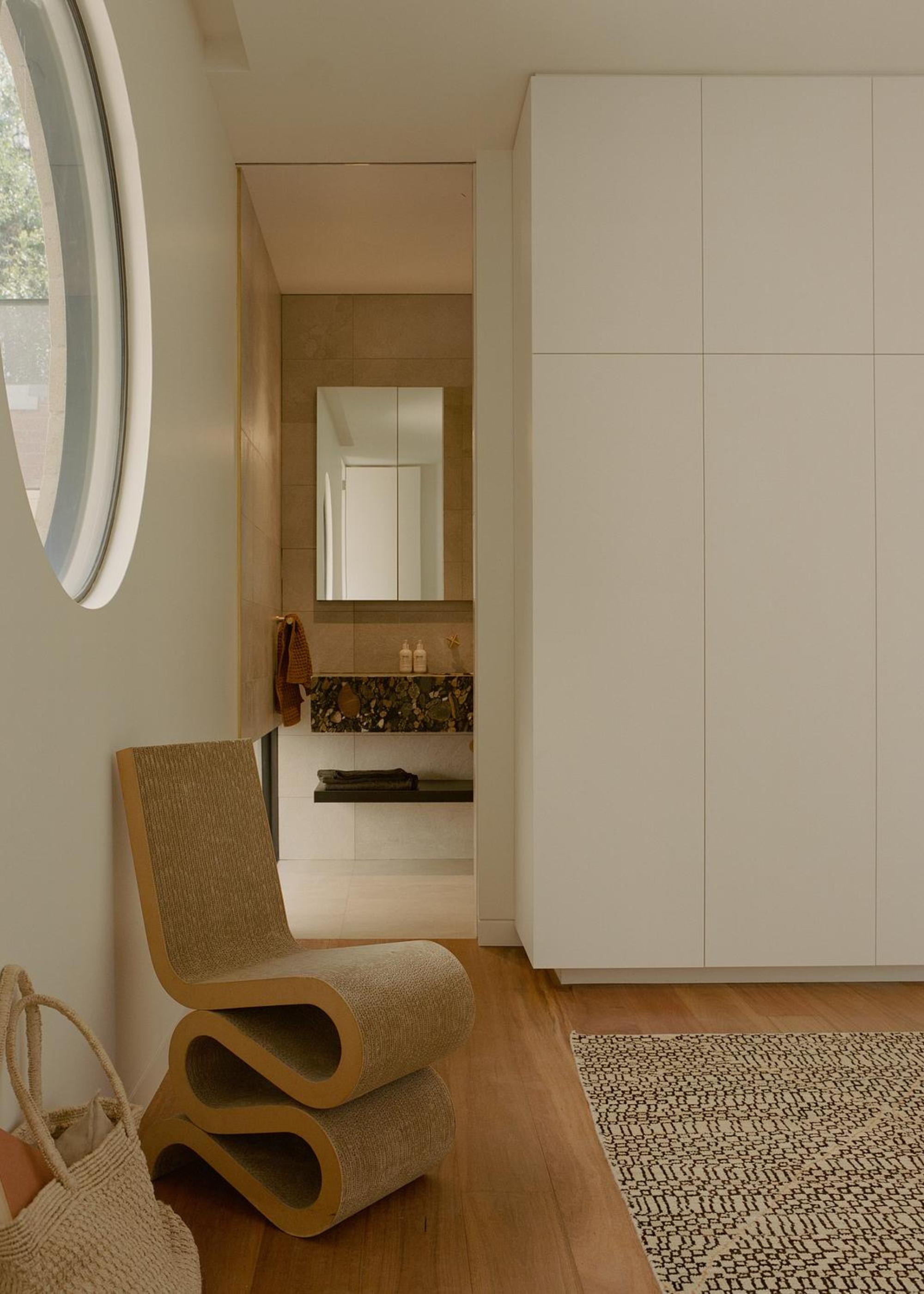 a bedroom leading on to a small ensuite bathroom