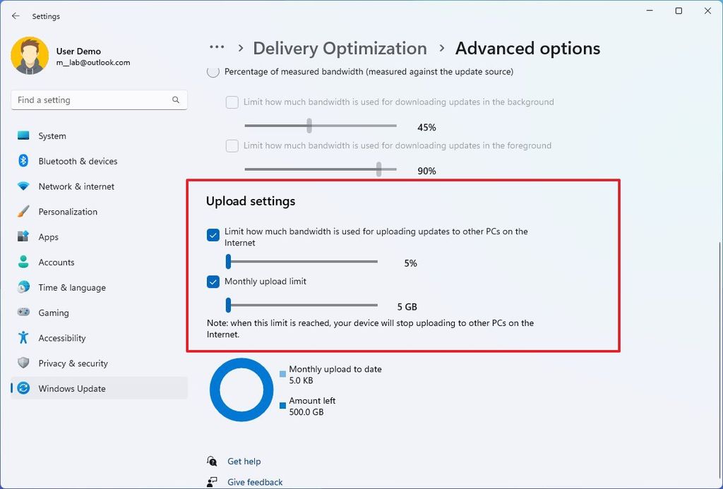 How to stop uploading updates to other devices on Windows 11 | Windows ...