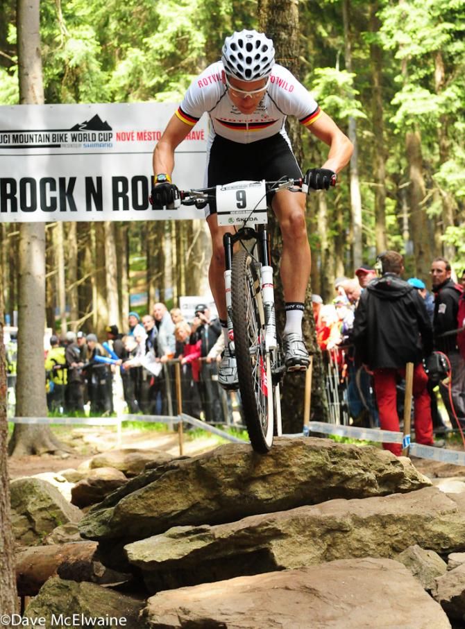 Lukas Baum (Germany) riding to a bronze medal