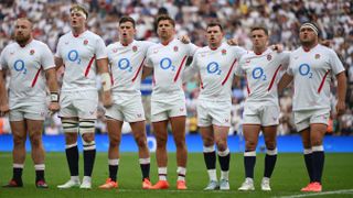 England players singing national anthem 