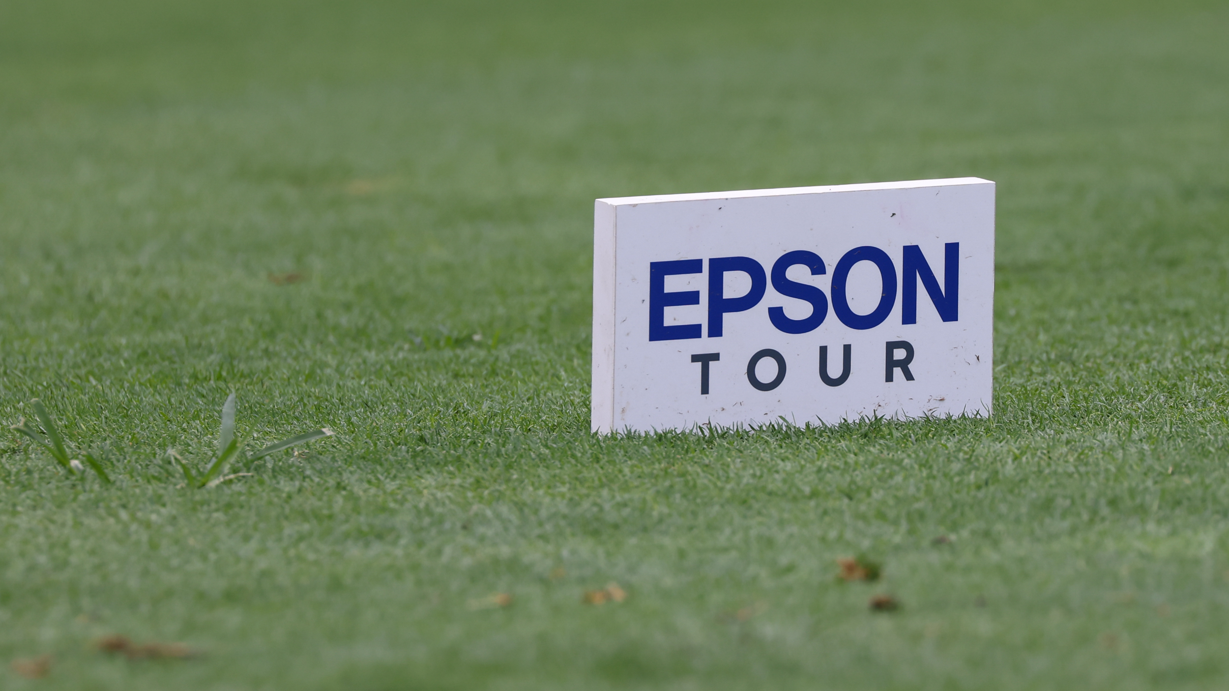 An Epson Tour tee marker