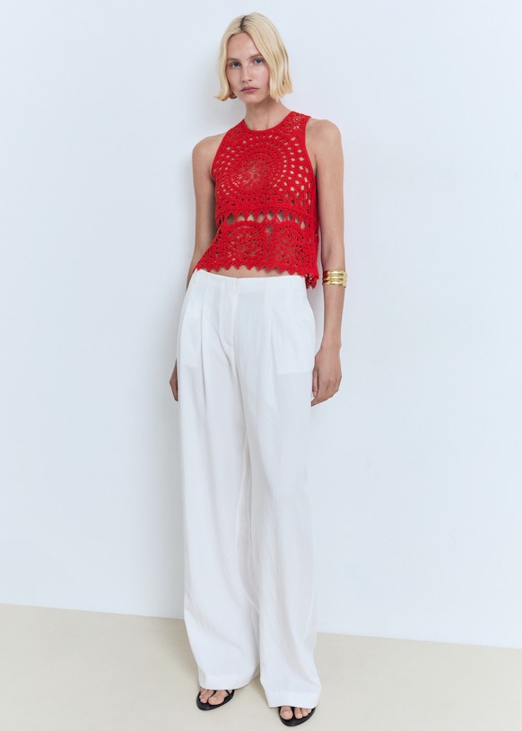 MANGO, Crochet Knitted Top - Women | Mango Usa