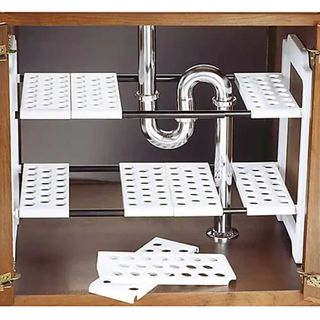 extendable unit to organise under a kitchen sink