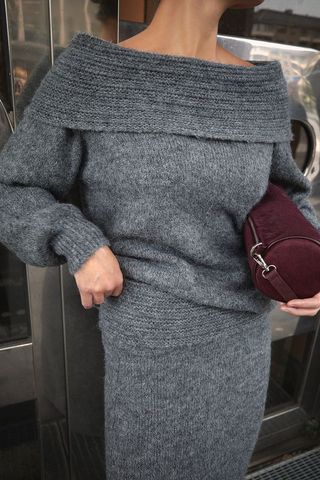 NA-KD, Knitted Off Shoulder Sweater