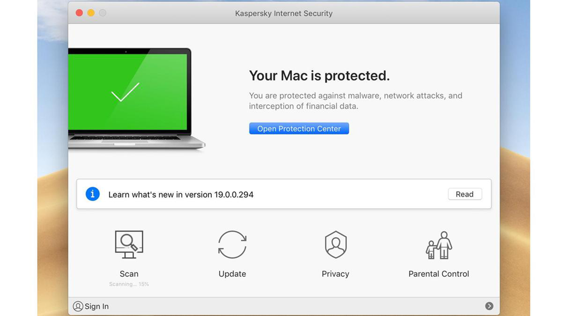 Kaspersky Internet Security สำหรับ Mac