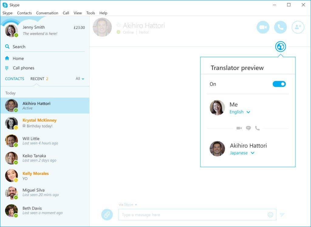 Skype S Real Time Spoken Translation Can Now Handle Japanese Windows Central