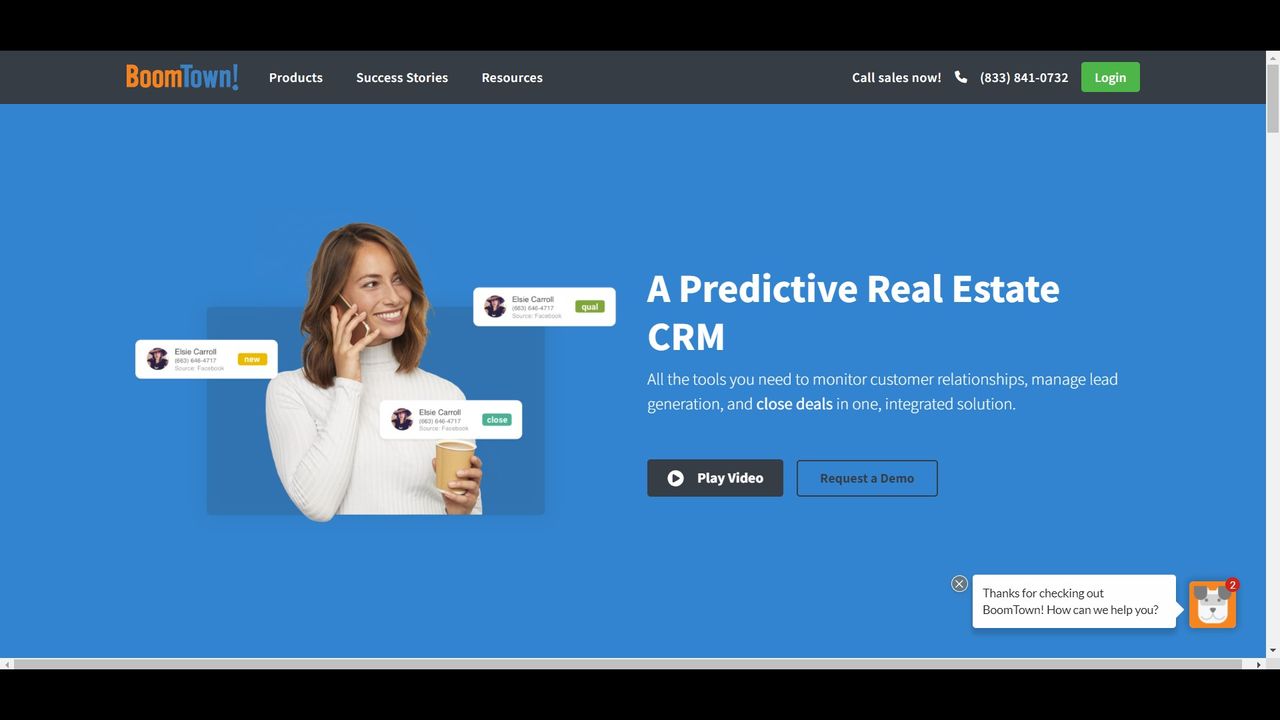 Screenshot of BoomTown&rsquo;s CRM page.