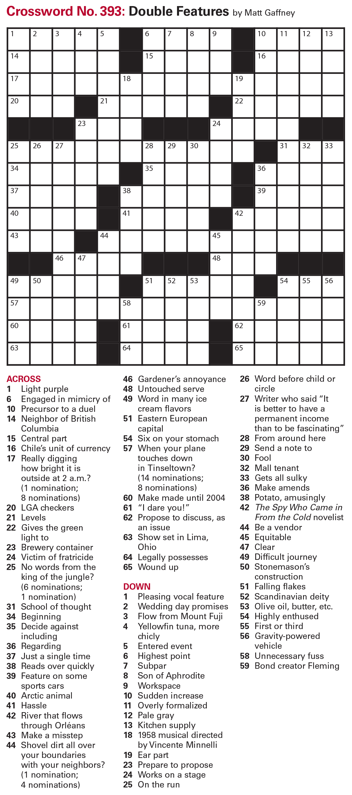 Crossword puzzle