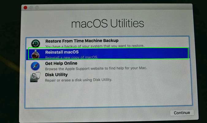 Reinstall macOS