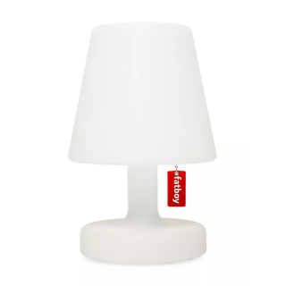 white portable table lamp