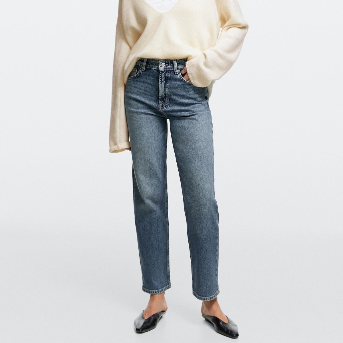 massimo dutti cropped jeans