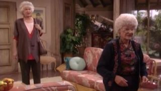 Bea Arthur as Dorothy Zbornak and Estelle Getty as Sophia Petrillo in The Golden Girls episode "Beauty And The Beast"