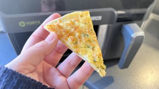 Air fryer garlic bread cut into slices