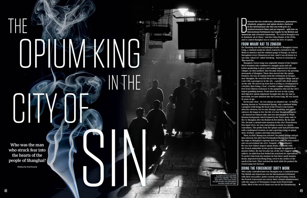Opium King feature spread, All About History 122