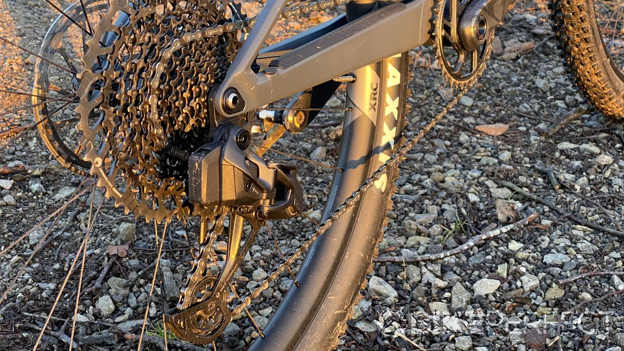 Canyon Lux Trail CF8 fitted with SRAM GX AXS drivetrain