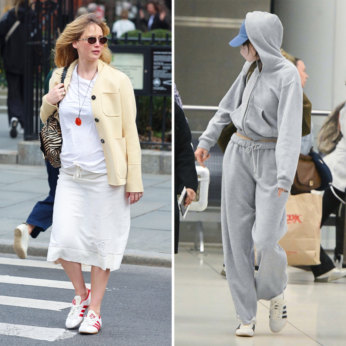 A collage of celebrity style photos. 