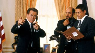 Martin Sheen, Richard Schiff and Rob Lowe in The West Wing