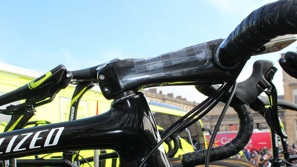 As is the tradition, Sagan had the cobble sectors taped to his stem