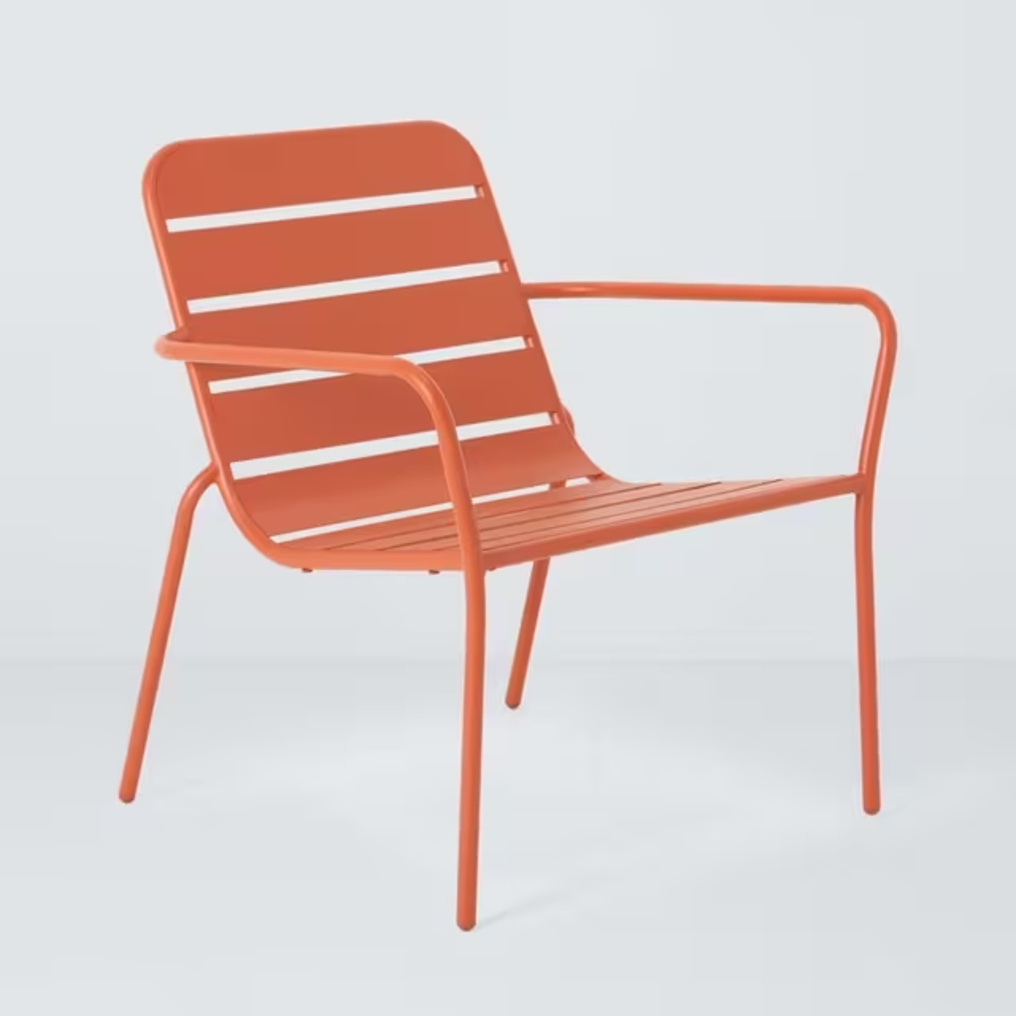 John Lewis Metal Garden Lounge Chair, Seconds, Burnt Orange
