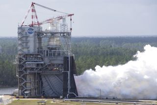 The RS-25 engine ignition on Feb. 21 was the third full-duration test conducted on the A-1 Test Stand at Stennis Space Center in 2018. NASA has been using the stand since January 2015 to test RS-25 engines for use on its new Space Launch System rocket.