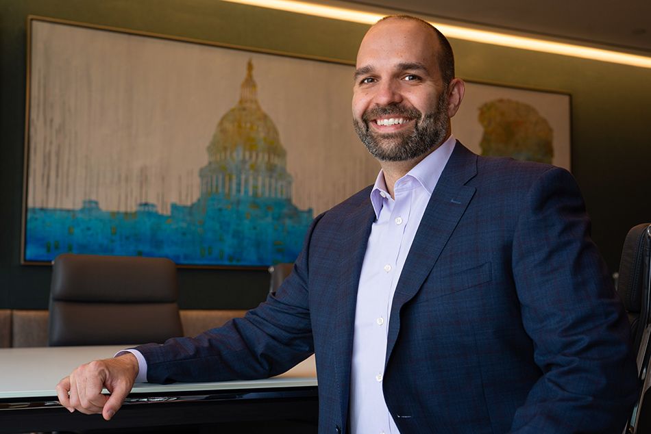 Curtis LeGeyt at the headquarters of the National Association of Broadcasters in Washington, DC, on April 13, 2021. 