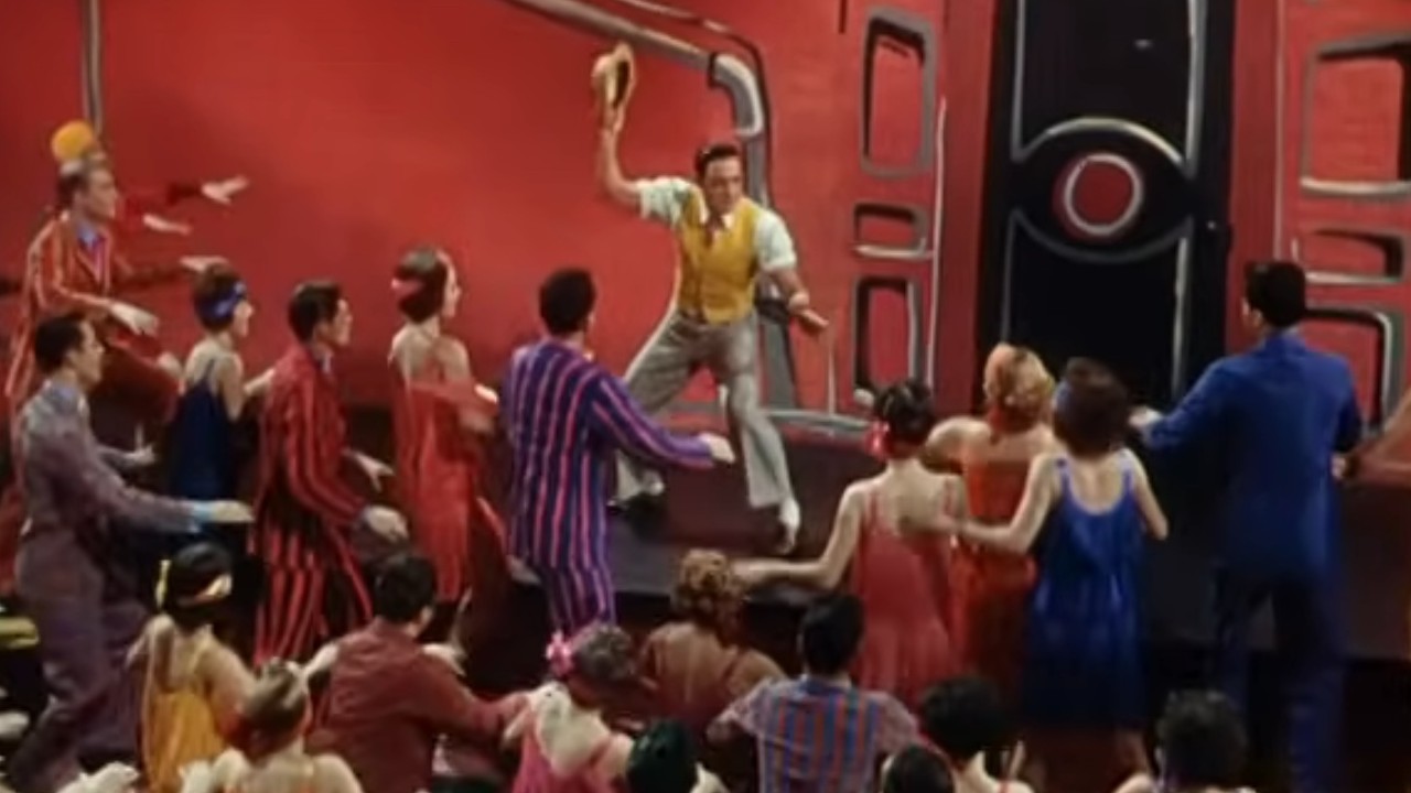 Gene Kelly in an incredible dance number in Singin' in the Rain