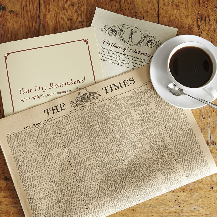 personalised newspaper - one of w&h