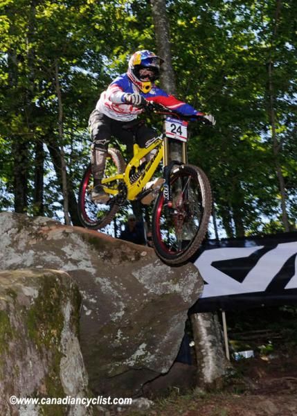 Jill Kintner isn't racing the World Cup 4X circuit this season, but managed 7th in the Downhill