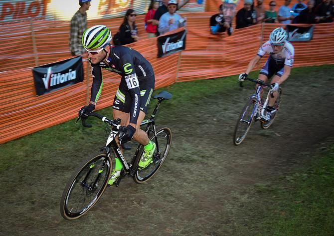 Lukas Winterberg (Cannodale) and Stephen Hyde with two laps to go