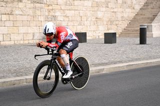 BUDAPEST HUNGARY MAY 07 Caleb Ewan of Australia and Team Lotto Soudal sprints during the 105th Giro dItalia 2022 Stage 2 a 92km individual time trial stage from Budapest to Budapest ITT Giro WorldTour on May 07 2022 in Budapest Hungary Photo by Stuart FranklinGetty Images