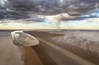 A desert landscape