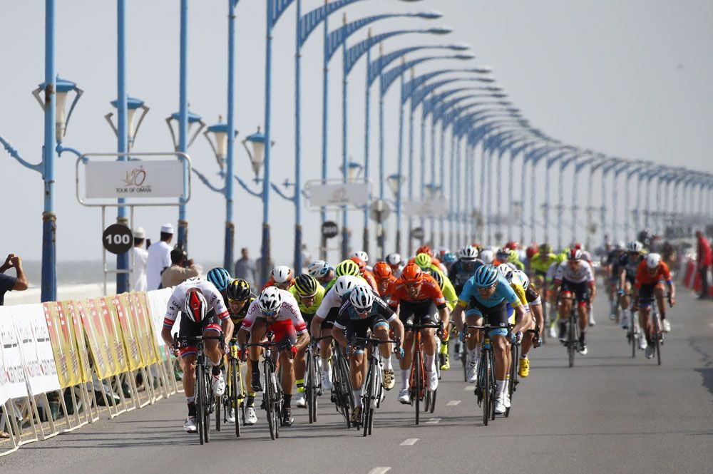 The sprint opens up for stage 1 at the Tour of Oman 2019