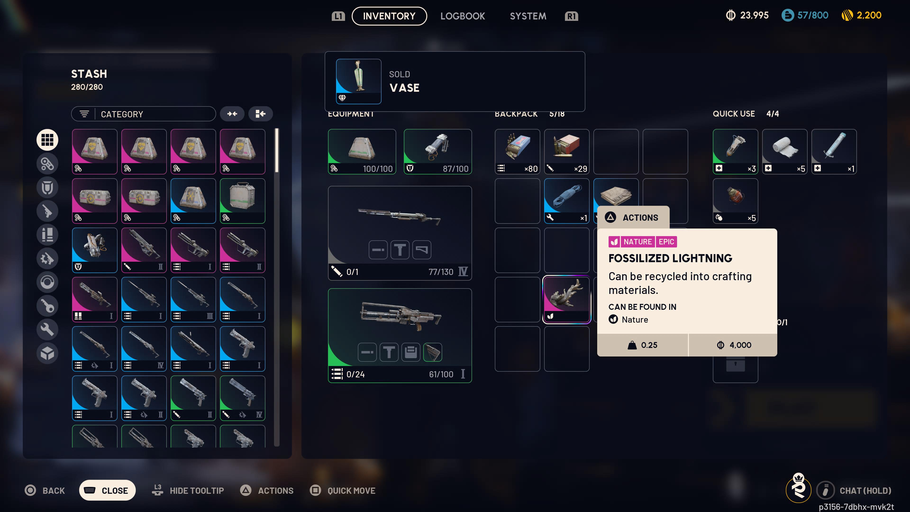 Arc Raiders Fossilized Lightning