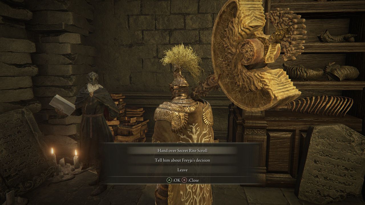 Elden Ring Ansbach quest - Giving Ansbach the Secret Rite Scroll