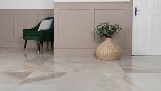 pale marble flooring