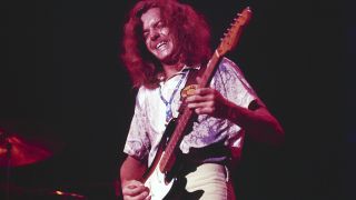 LONDON, UNITED KINGDOM - AUGUST 06: Ted Turner of Wishbone Ash performs on stage at Alexandra Palace in London, England on August 6, 1973. (Photo by David Warner Ellis/Redferns)