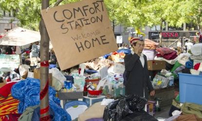 The "neo-bohemian" home Occupy Wall Streeters have created in New York's Zucotti Park may become intolerably inhospitable as temperatures drop.