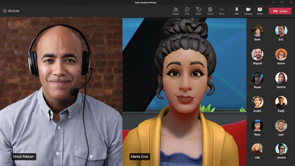Metaverse-style avatars are now available in Microsoft Teams