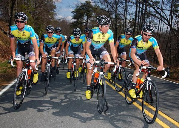 Team Mountain Khakis-SmartStop puts in the miles at their Winston-Salem, North Carolina training camp.