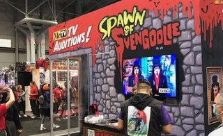 An activation for MeTV's Spawn of Svengoolie contest at New York Comic Con.