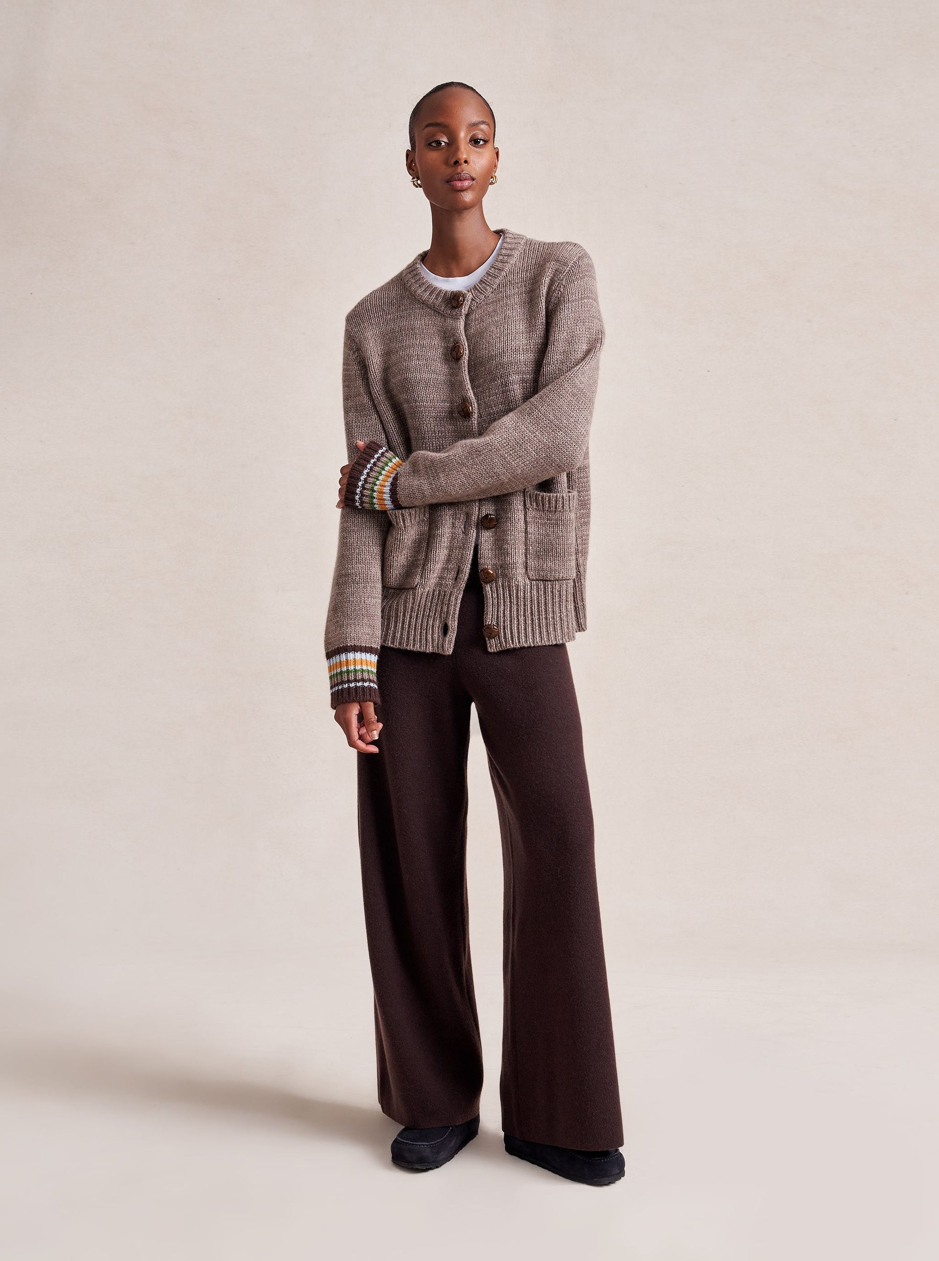 La Ligne \u0026 Birkenstock Knit Colby Pant Xxs in Chocolate