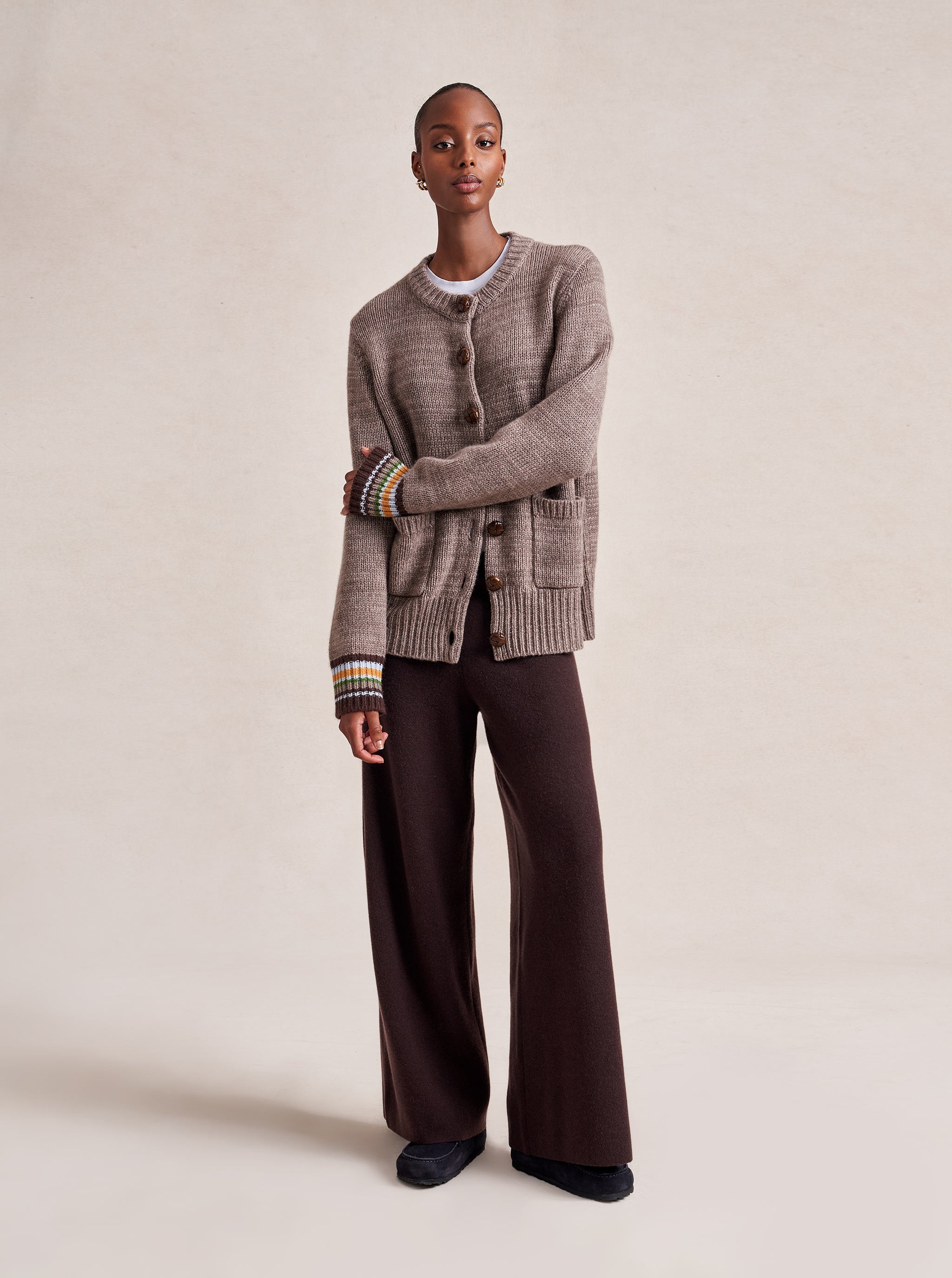 La Ligne \u0026 Birkenstock Knit Colby Pant Xxs in Chocolate