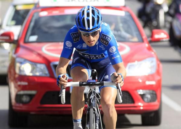 Manuele Boaro (Saxo Bank) had a late attack