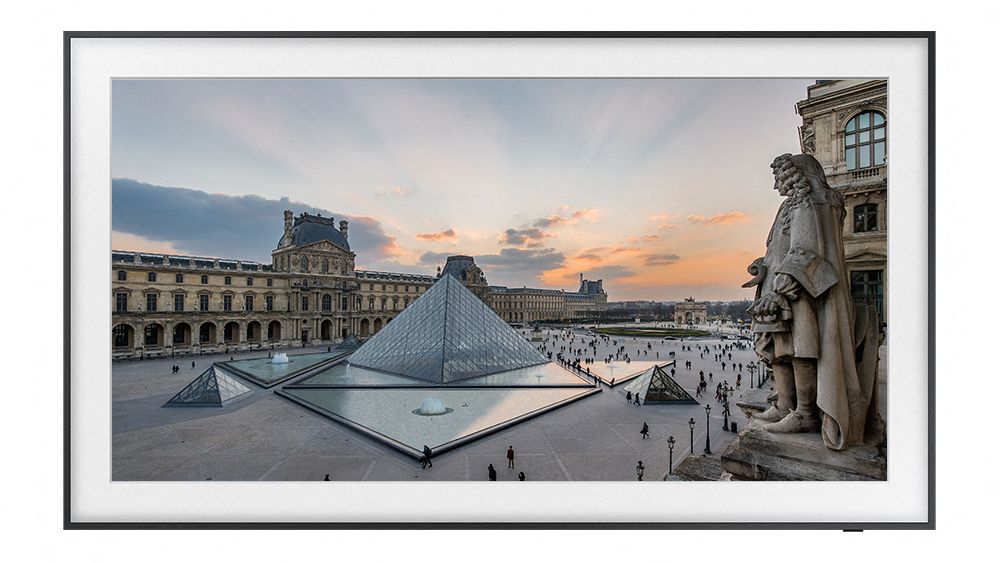 A photo of The Louvre on a Samsung The Frame TV