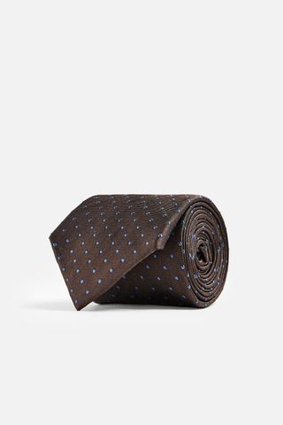 100% Silk Polka Dot Jacquard Tie