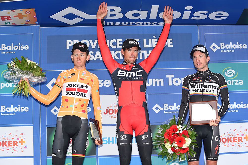 Greg Van Avermaet (BMC) celebrates overall victory