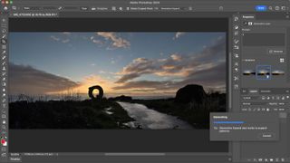 Expanding imagery using Photoshop's AI tools