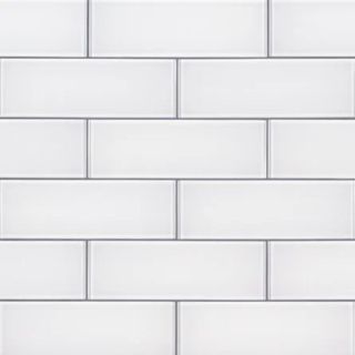 A subway tile in white