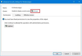 Windows 10 folder advanced security settings