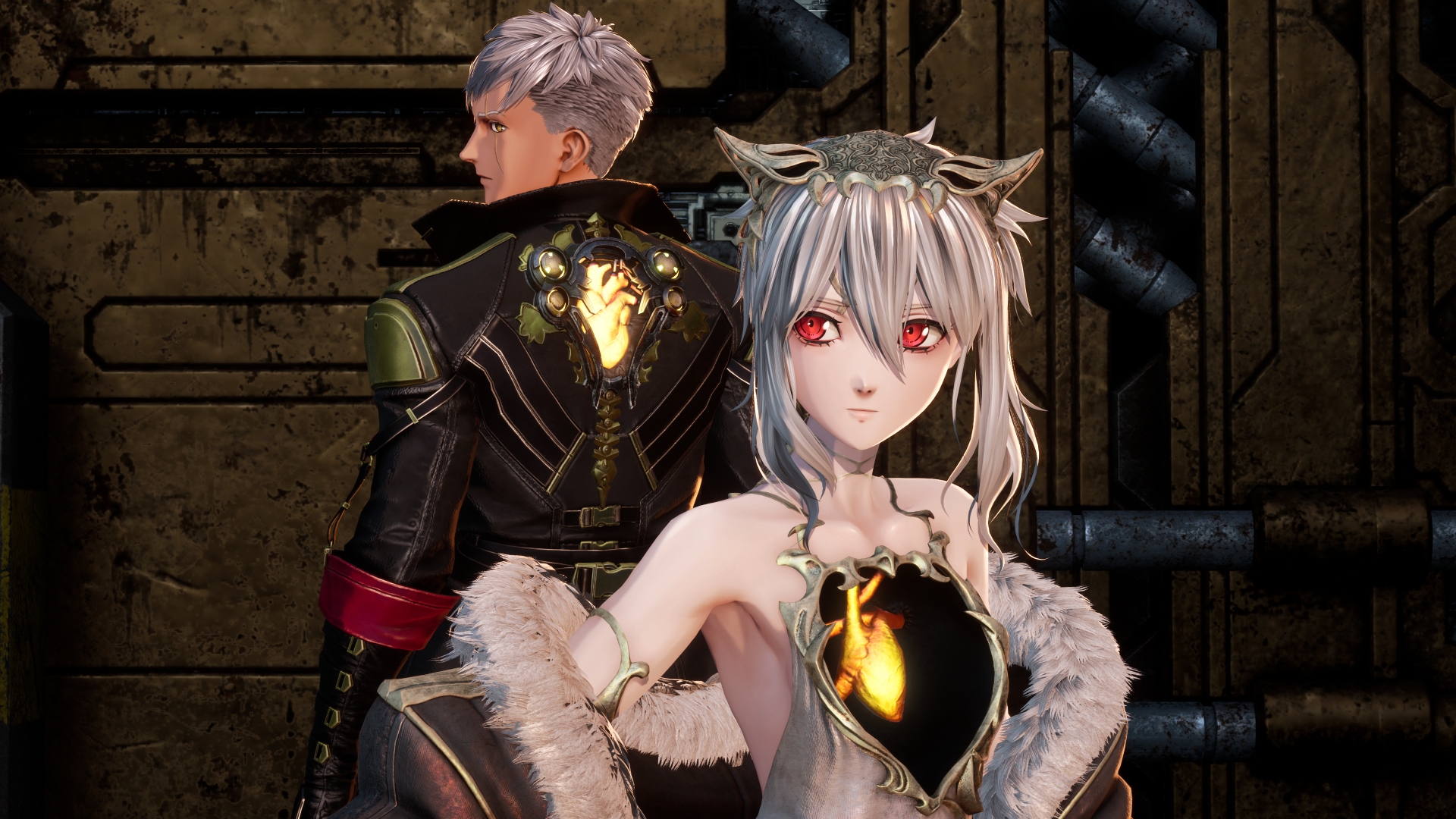 Code Vein 2's protagonist and Lou back to back.